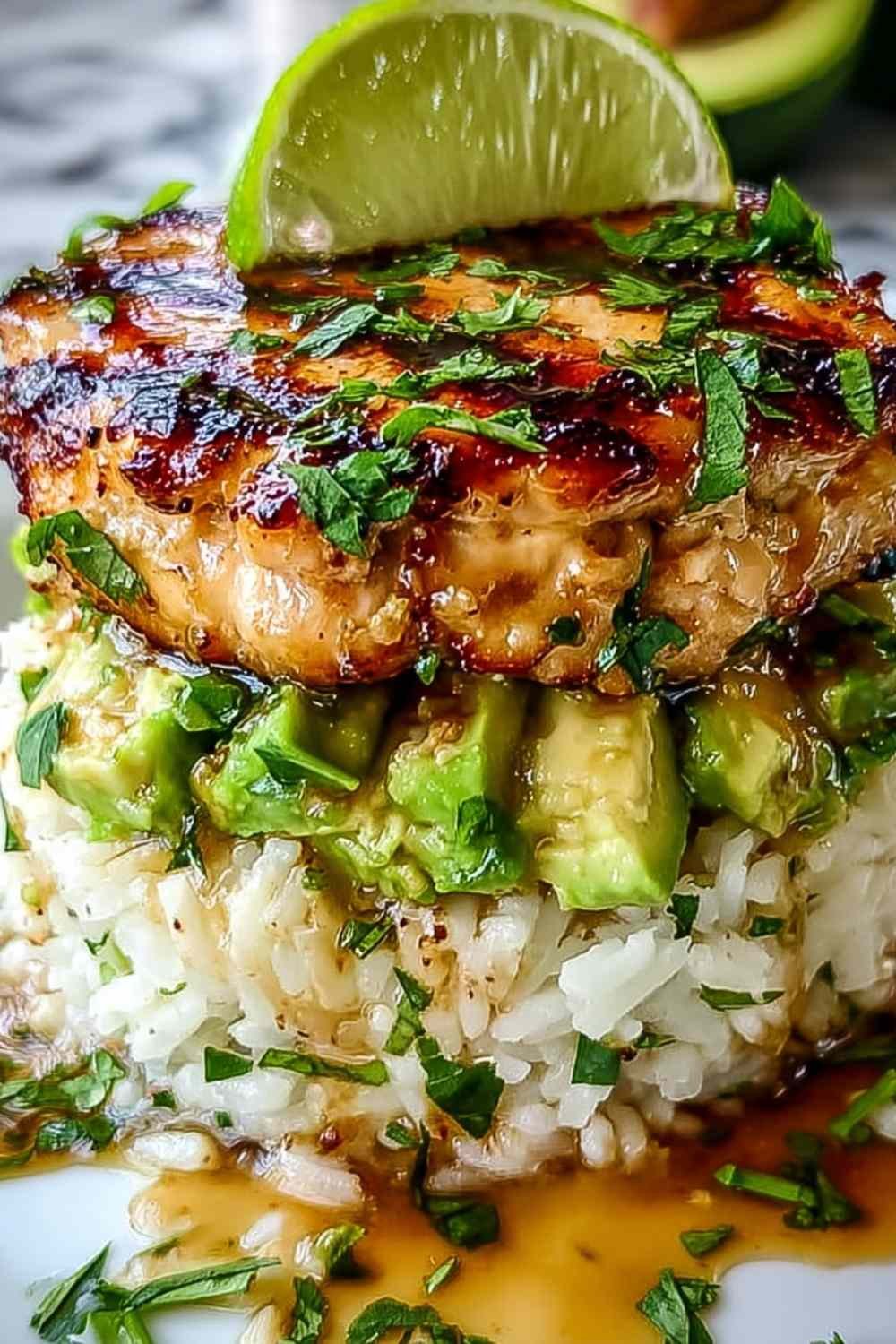 honey-lime-chicken-avocado-rice-stack-assembled-bowl