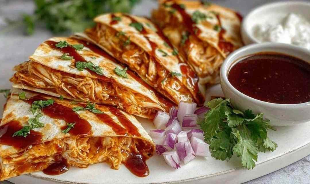 Hot Honey BBQ Chicken Quesadillas