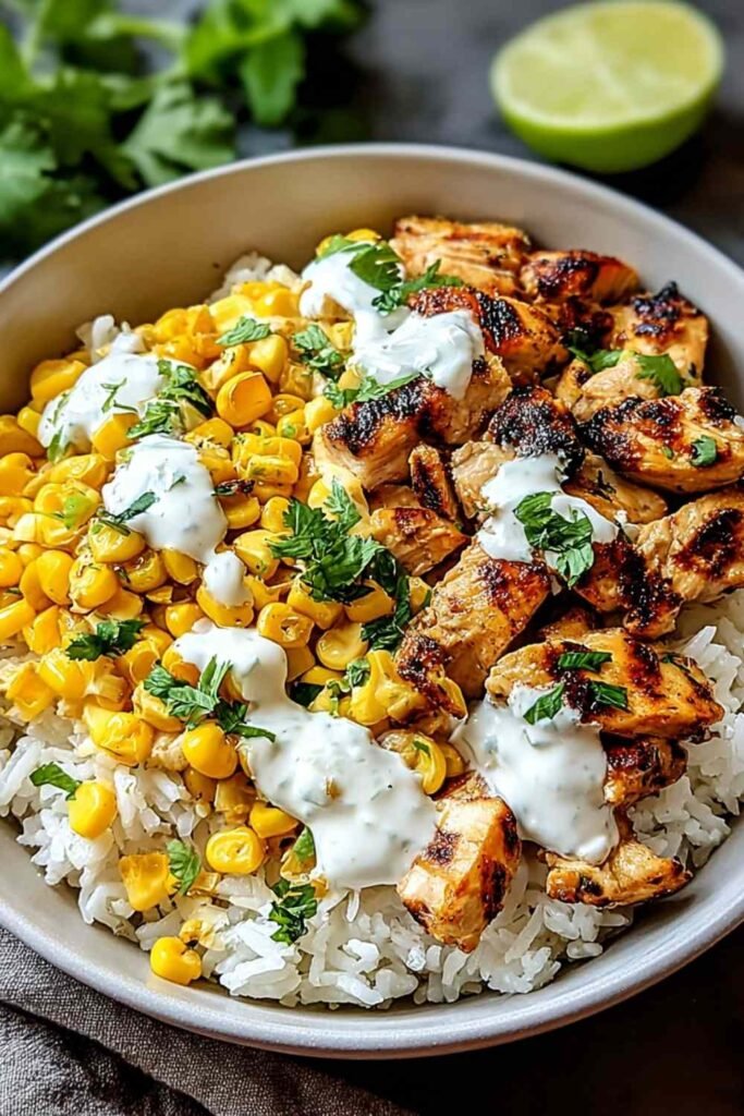 street-corn-chicken-rice-bowl-assembled-top-down