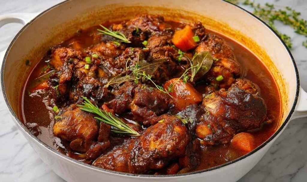 jamaican-brown-stew-chicken-bowl-with-gravy
