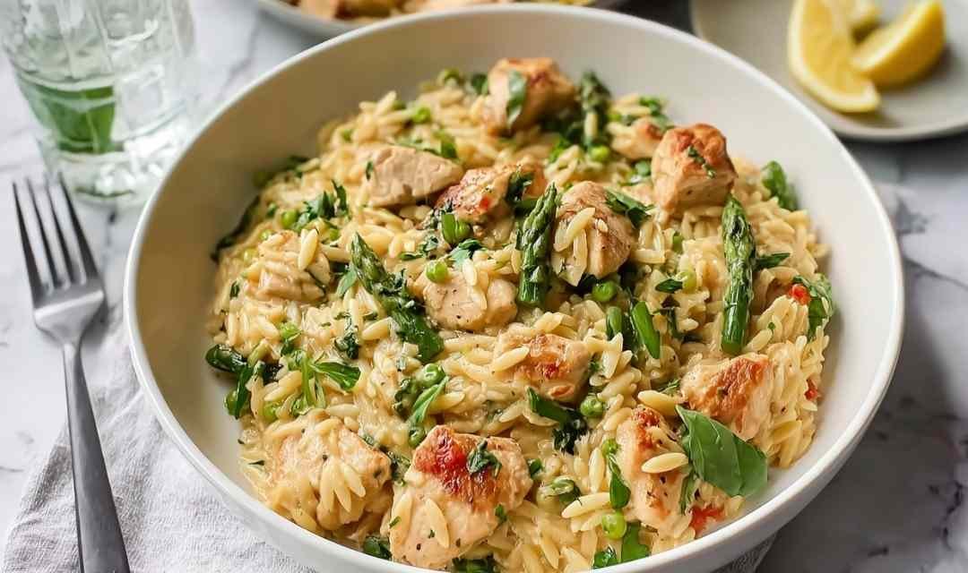 Juicy High Protein Chicken Orzo