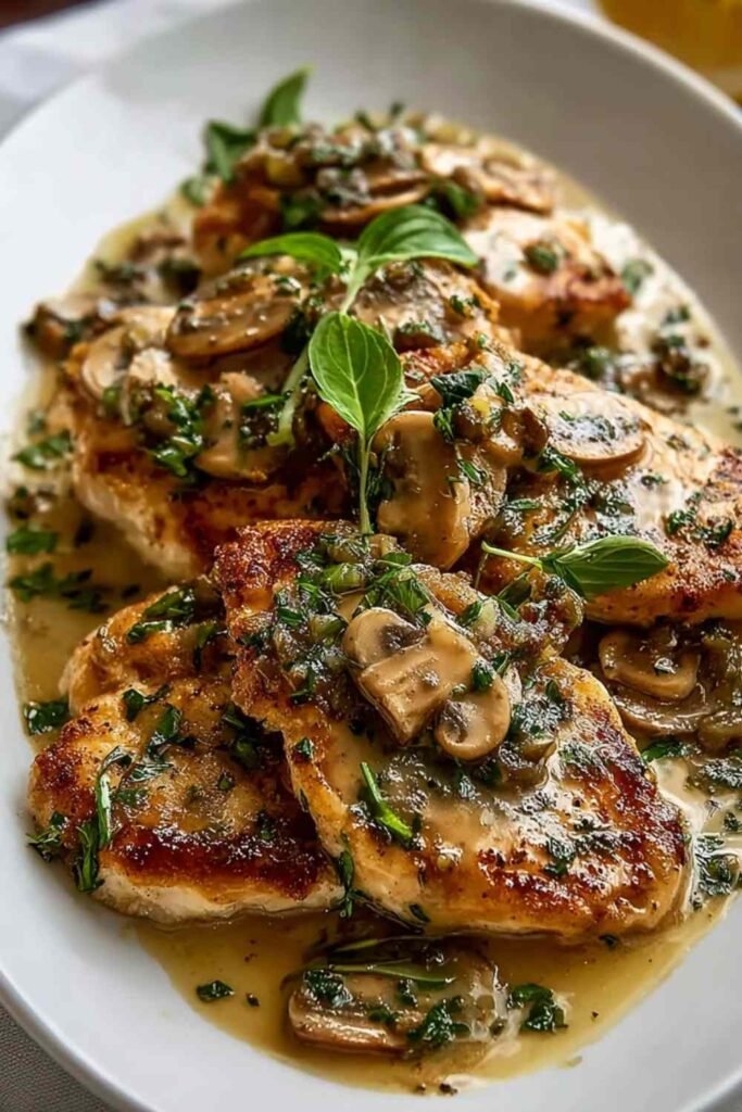 lemon-shallot-chicken-fresh-herbs-skillet