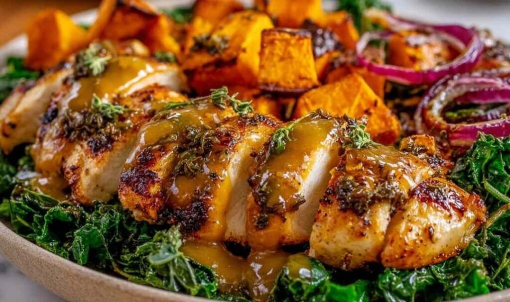 maple-dijon-chicken-roasted-sweet-potato-bowl-served
