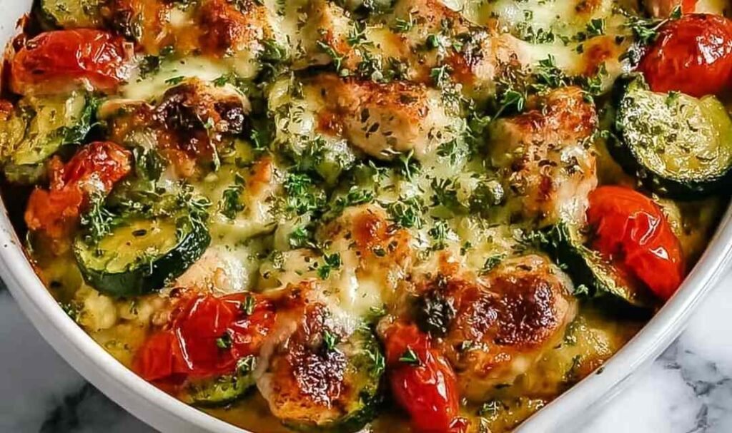 mediterranean-chicken-zucchini-bake-dish-feta-tomatoes