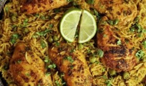 One Pan Mediterranean Chicken and Rice one-pan-mediterranean-chicken-and-rice-skillet