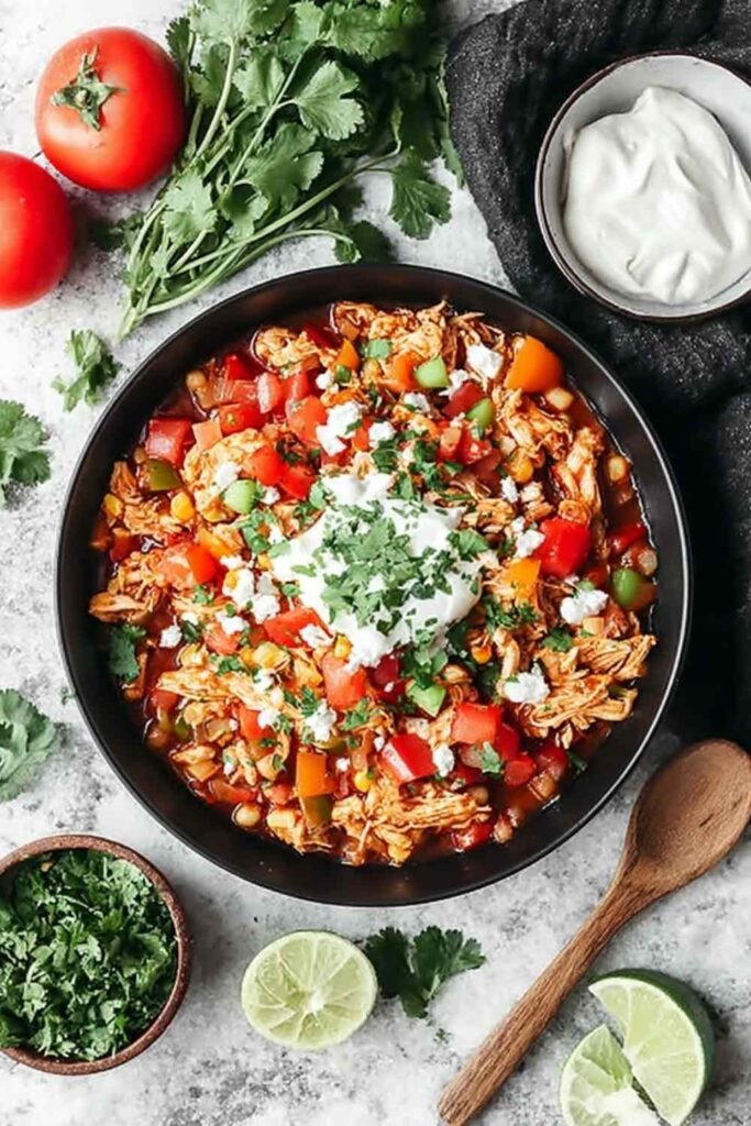 mexican-pulled-chicken-shredded-skillet-sauce