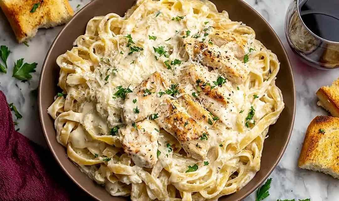 One Pot Chicken Alfredo Pasta