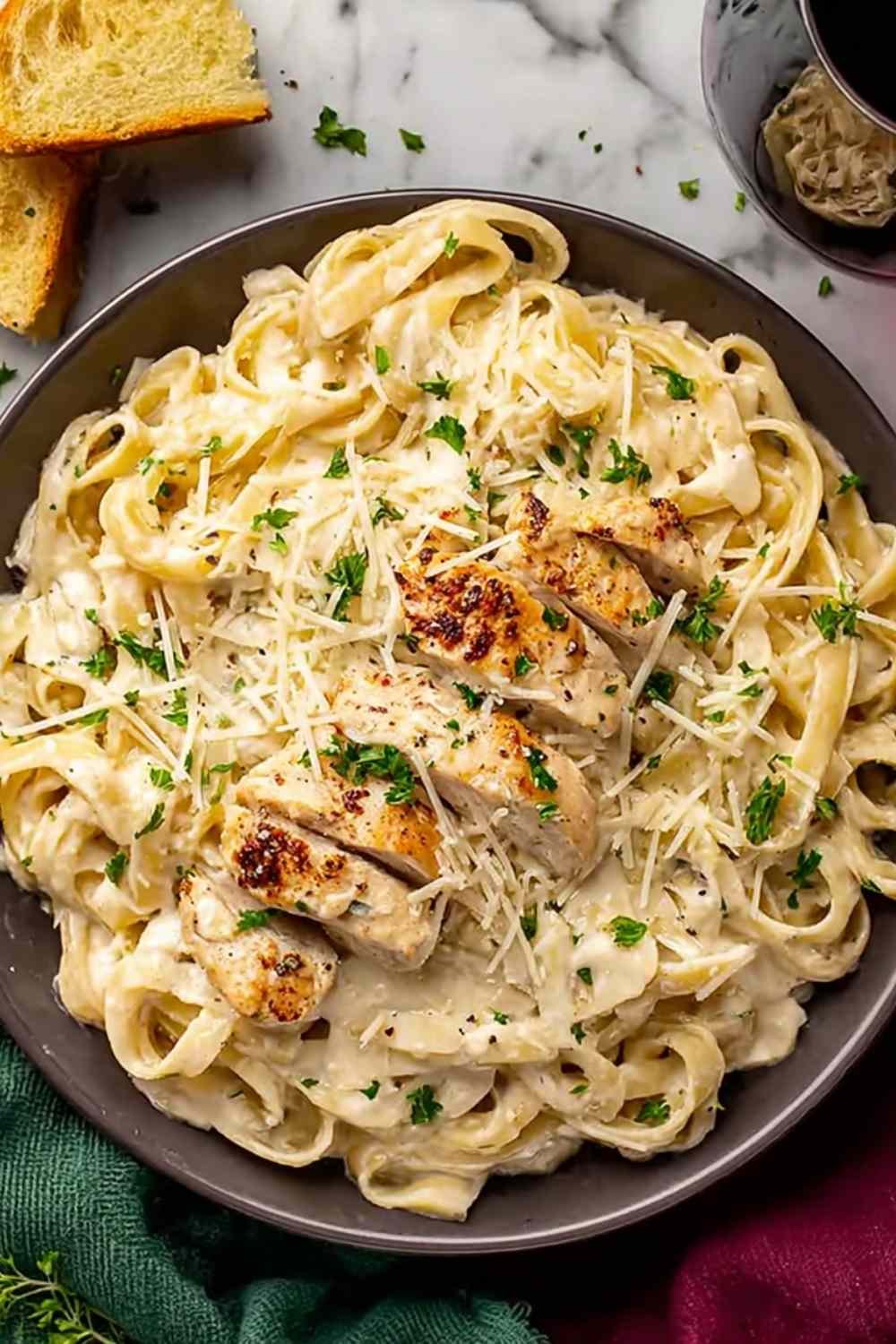 one-pot-chicken-alfredo-pasta-skillet