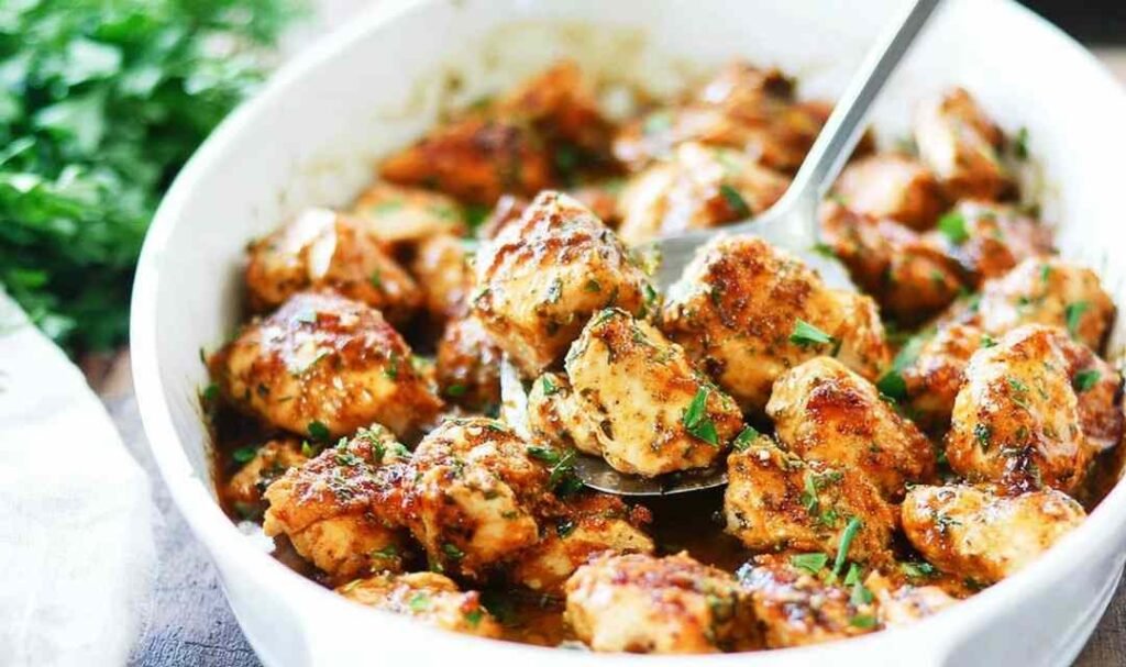 oven-baked-chicken-bites-in-baking-dish
