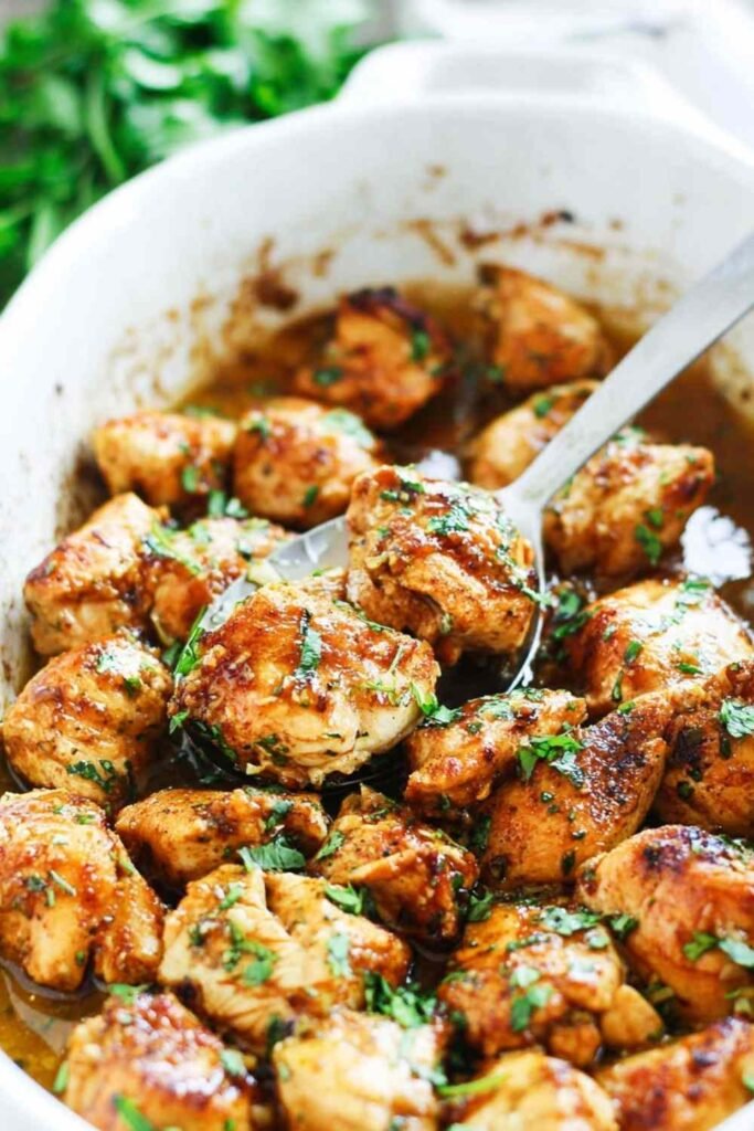 oven-baked-chicken-bites-in-baking-dish