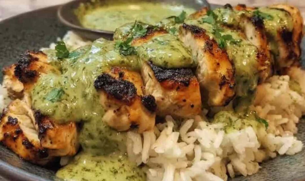 peruvian-chicken-aji-verde-bowl-cilantro-rice