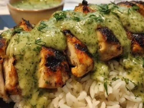 peruvian-chicken-aji-verde-bowl-cilantro-rice