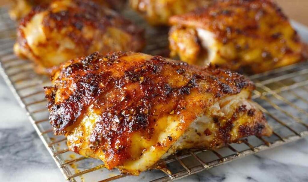pollo-asado-recipe-plated-chicken-thighs