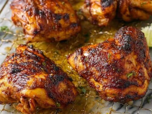 pollo-asado-recipe-plated-chicken-thighs