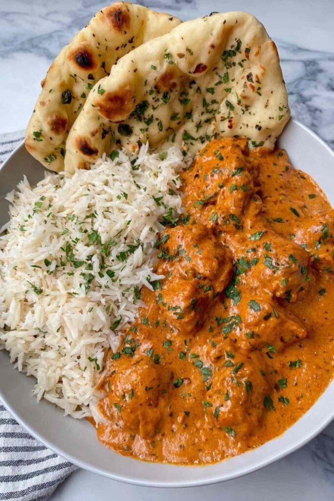 butter-chicken-recipe-skillet-creamy-sauce