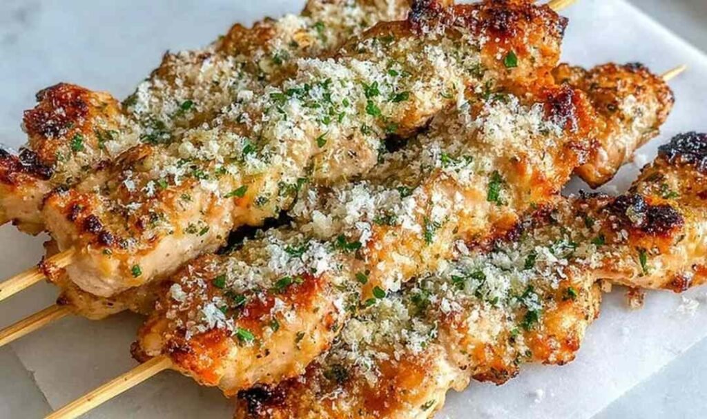 ranch-garlic-parmesan-chicken-skewers-plate