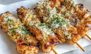 ranch-garlic-parmesan-chicken-skewers-plate