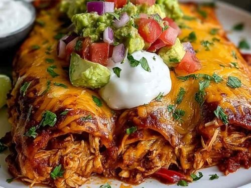 shredded-chicken-enchilada-casserole-baked-dish