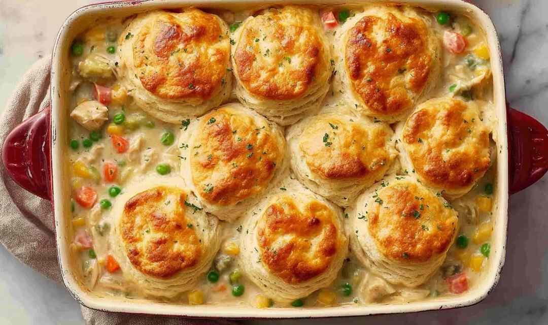 Chicken Pot Pie with Biscuits