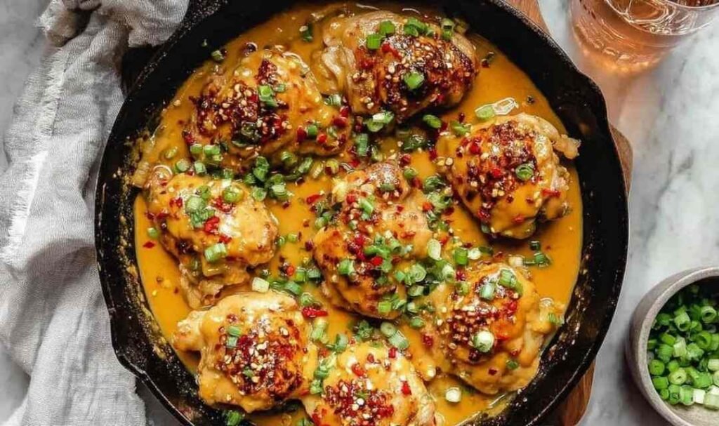skillet-bang-bang-chicken-thighs-creamy-sauce