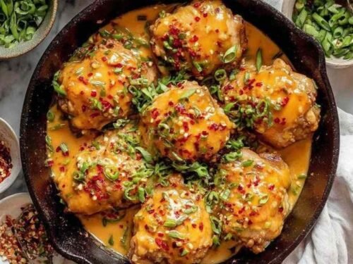 skillet-bang-bang-chicken-thighs-creamy-sauce