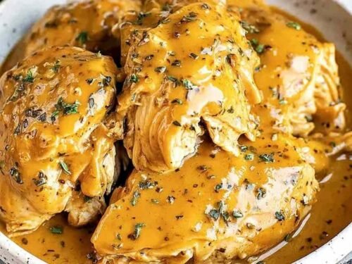 slow-cooker-honey-mustard-chicken-over-white-rice