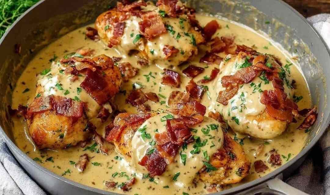 Smothered Chicken with Bacon Gravy