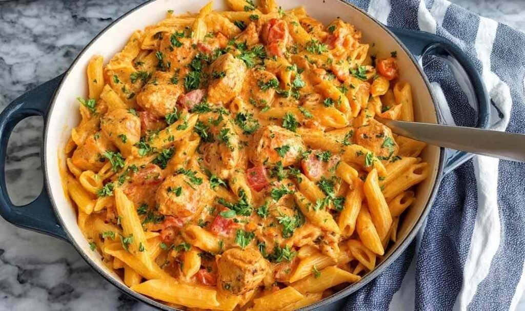 southwest-chicken-alfredo-skillet-recipe