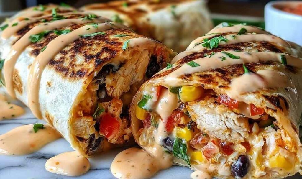 southwest-chicken-wrap-ingredients-flat-lay