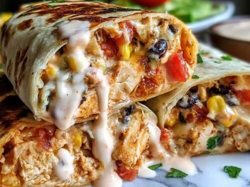 southwest-chicken-wrap-ingredients-flat-lay