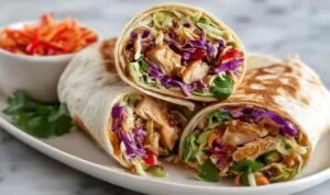 Thai Chicken Wrap with Crunchy Asian Slaw Thai Chicken Wrap with Crunchy Asian Slaw