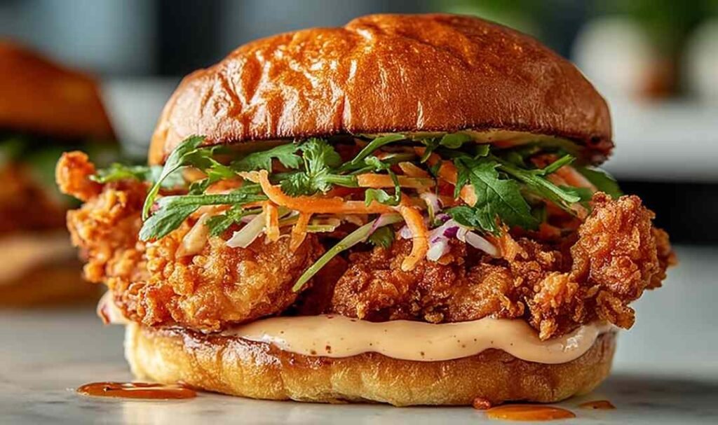 thai-fried-chicken-sandwich-brioche-bun-assembled