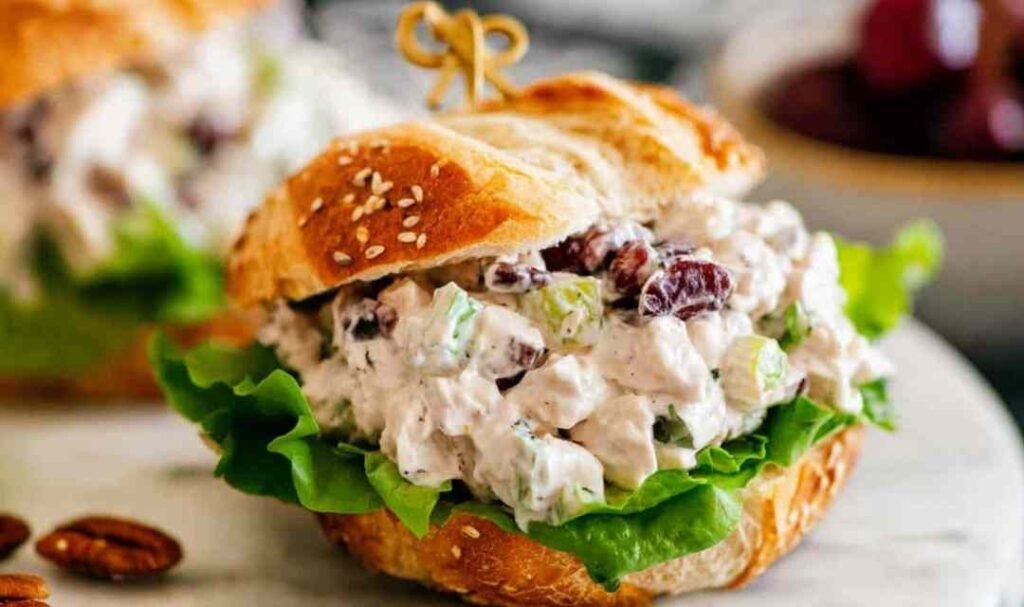 chicken-salad-recipe-croissant-pecans-cranberries