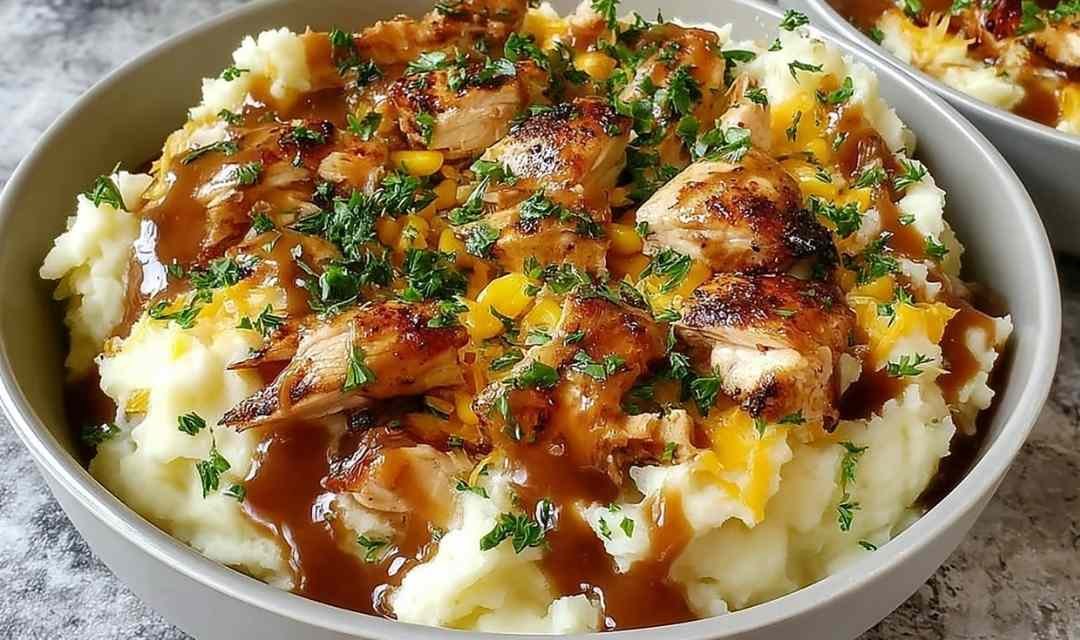 Chicken Mashed Potato Bowls