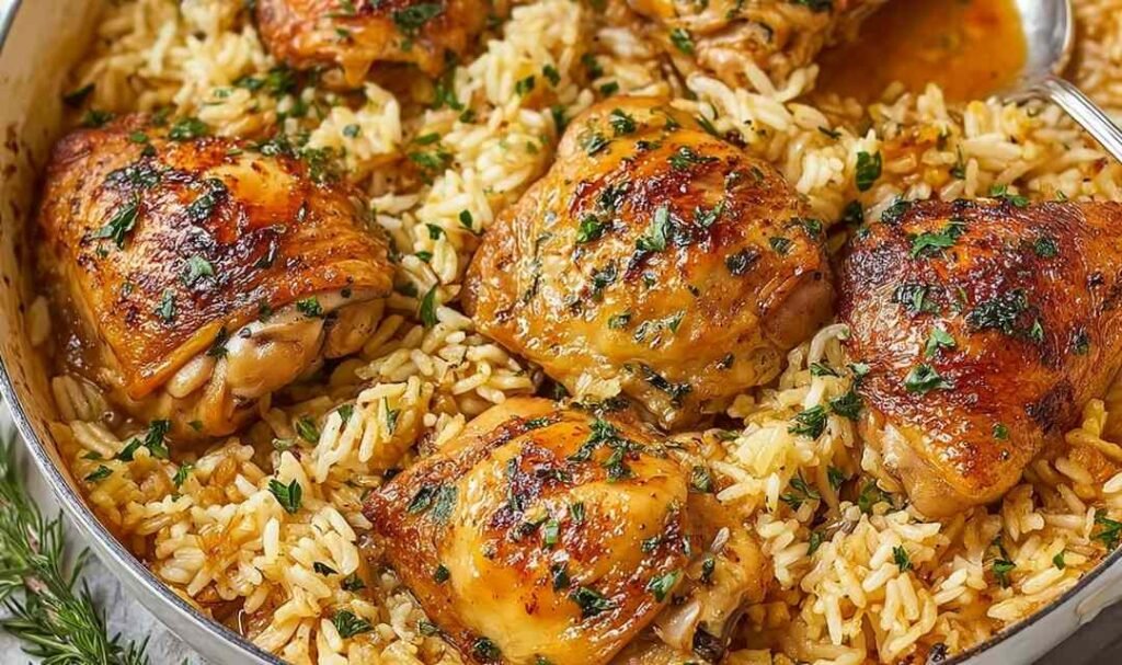 chicken-thighs-and-rice-one-pan-recipe