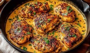 Cowboy Butter Chicken cowboy-butter-chicken-creamy-garlic-herb-skillet