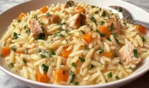 creamy-chicken-pot-pie-orzo-skillet-recipe