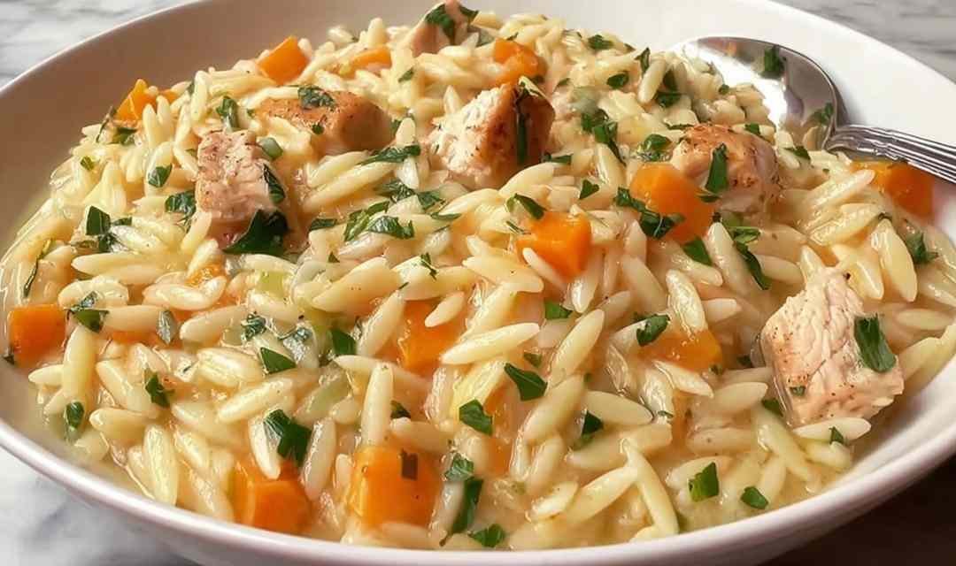 Creamy Chicken Pot Pie Orzo