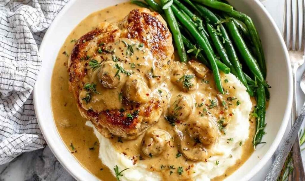 creamy-garlic-chicken-skillet-with-garlic-gravy