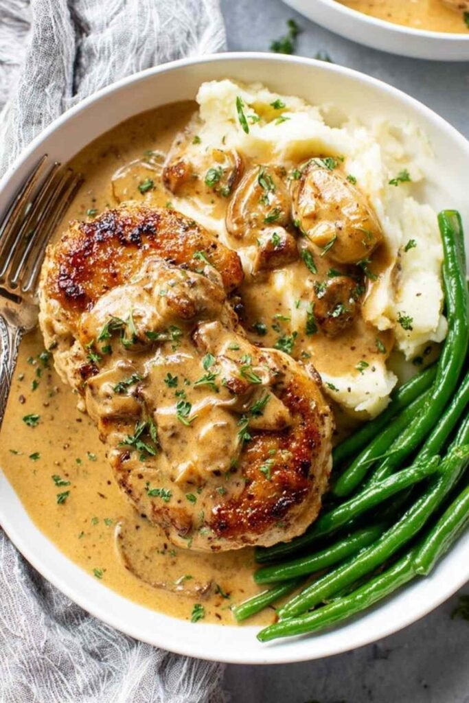 creamy-garlic-chicken-skillet-with-garlic-gravy
