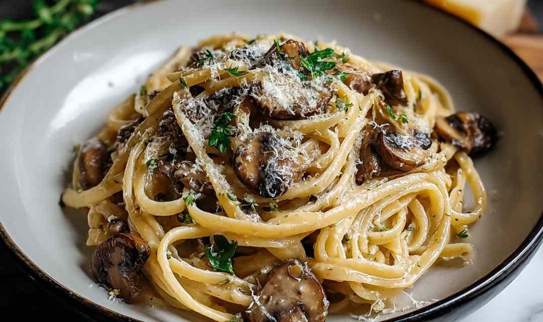 Caramelized Leek and Mushroom Gruyere Pasta