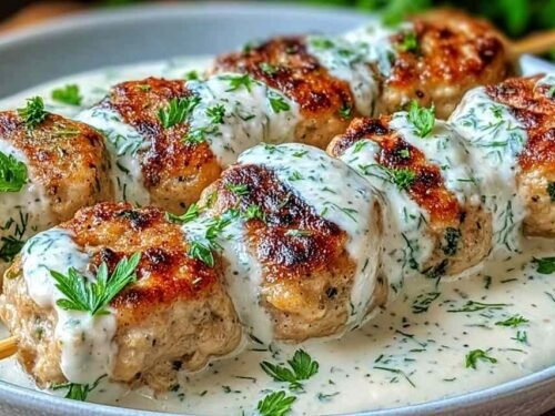 chicken-kofta-with-garlic-yogurt-sauce-recipe