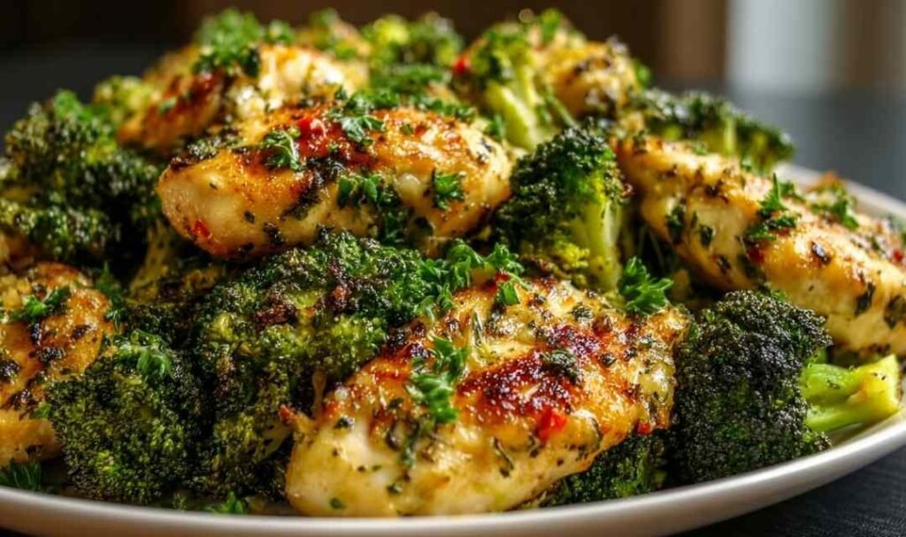 garlic-butter-chicken-and-broccoli-skillet