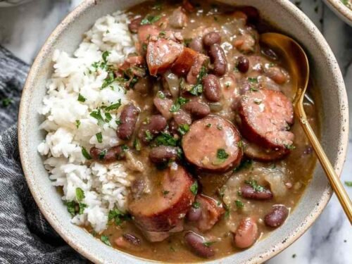 louisiana-red-beans-and-rice-chicken-sausage-bowl