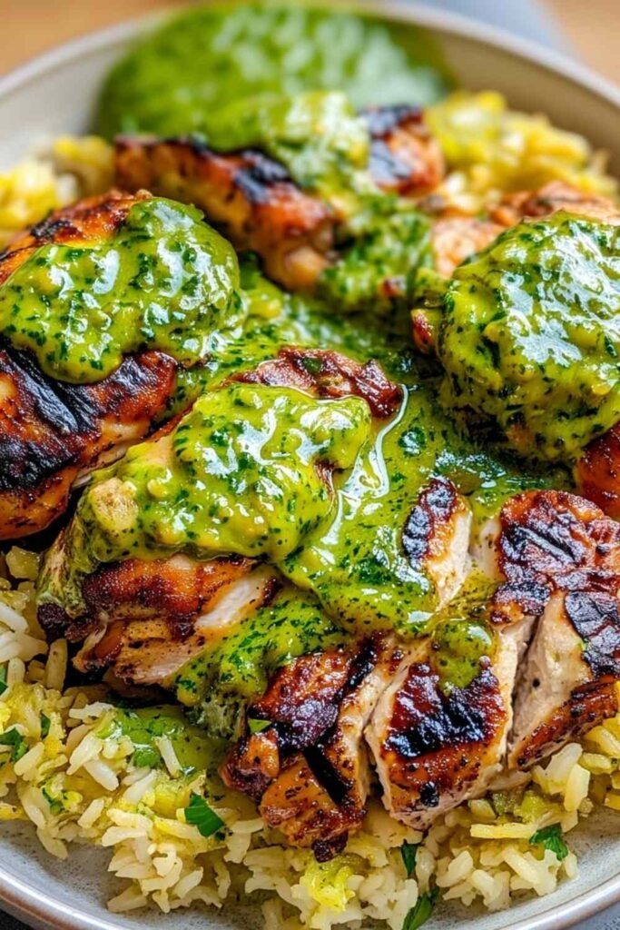 peruvian-chicken-and-rice-with-green-sauce-bowl