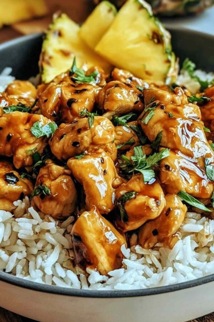 pineapple-chicken-and-rice-skillet-sweet-savory-sauce