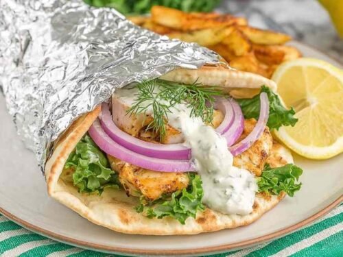 slow-cooker-chicken-shawarma-wrap-plate
