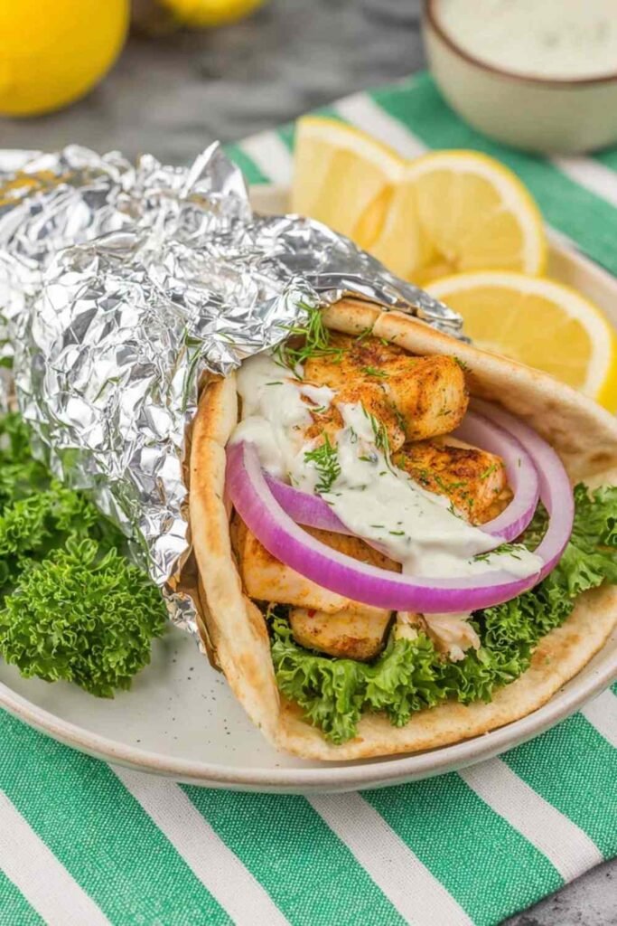 slow-cooker-chicken-shawarma-wrap-plate