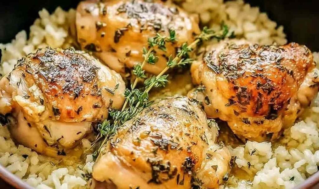 slow-cooker-lemon-garlic-chicken-plate-parsley