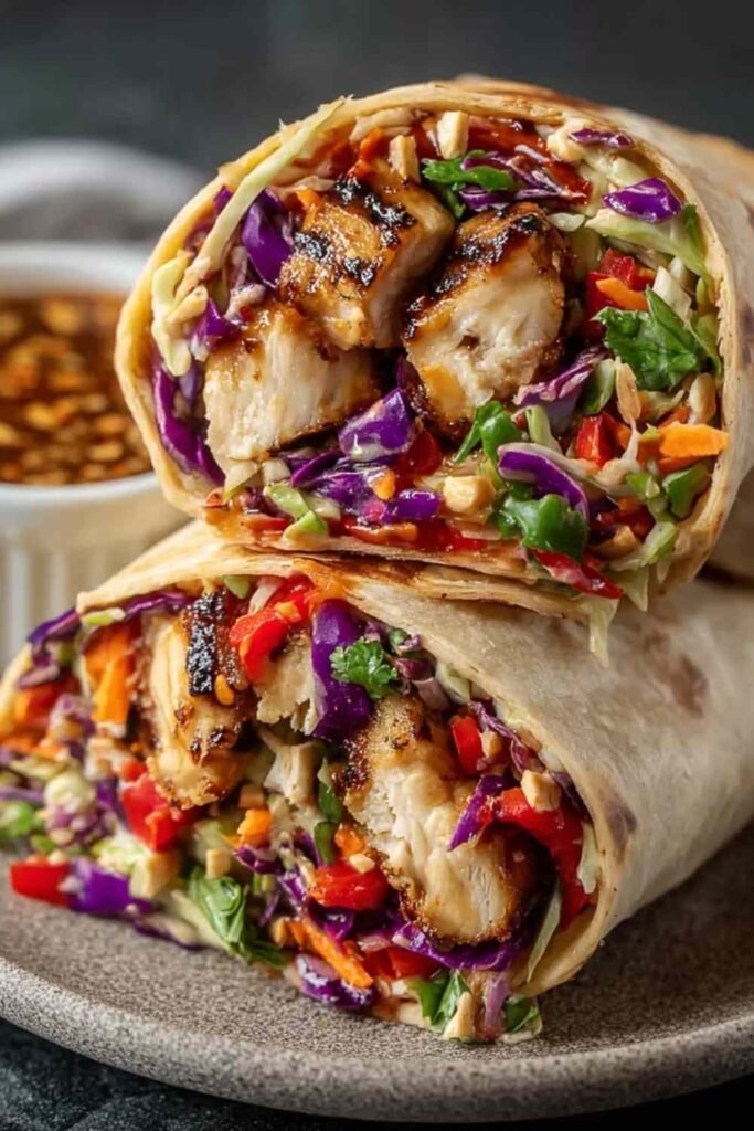 thai-chicken-wrap-peanut-sauce-asian-slaw-recipe